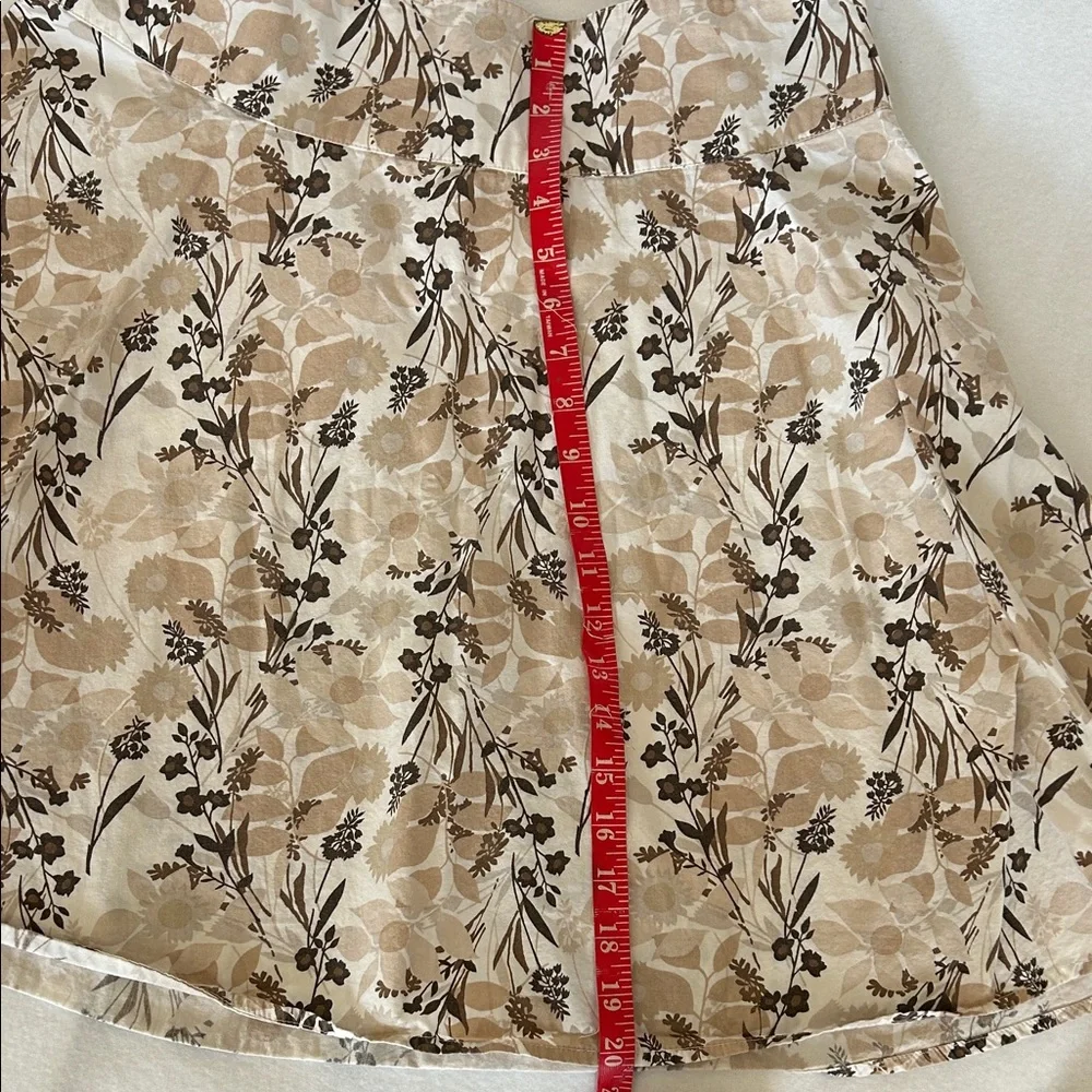 Austin Clothing Co. Floral Beige and Brown Cotton Skirt - Picture 7 of 8